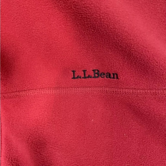 Vintage LL Bean Polartec Fleece Vest 90s Full  Zip Men Large Tall Red - Picture 2 of 6